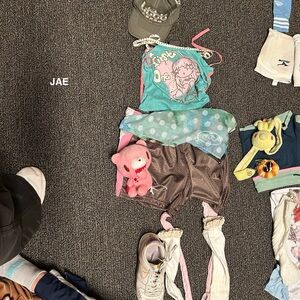 Graphic Print Camisole in Teal and Pink